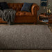 Delilah Modern Plain Mottled Beaded Pebble Hand-Woven Textured Wool Flat-Pile Taupe Rug