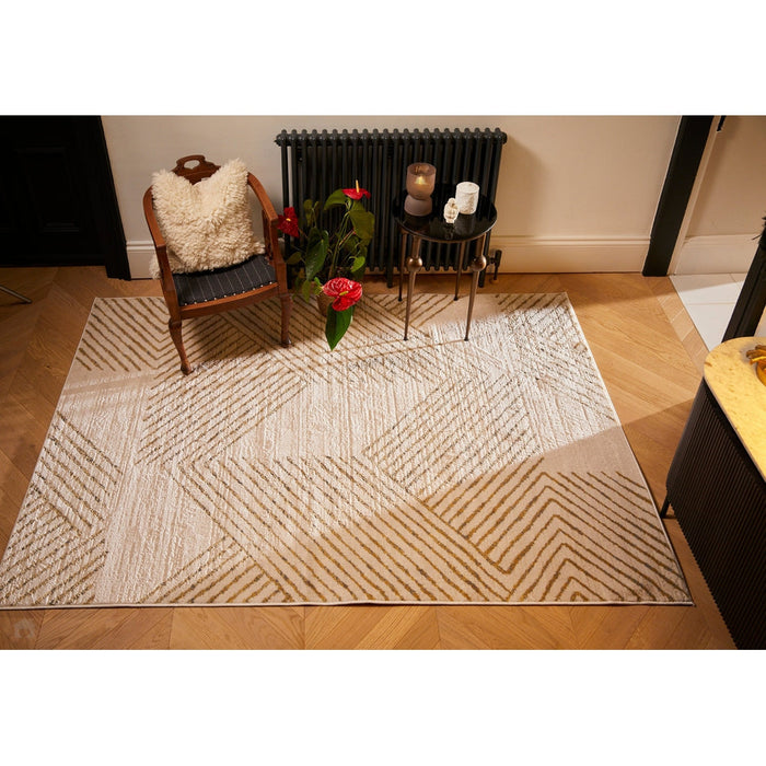 Delta Ivory/White/Gold/Grey Rug