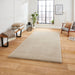 Deluxe Soft Plush Super Heavyweight High-Density Plain Polypropylene Shaggy Beige Rug