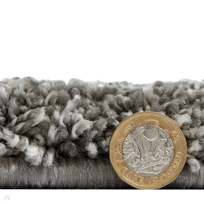 Deluxe Soft Plush Super Heavyweight High-Density Plain Polypropylene Shaggy Grey Rug