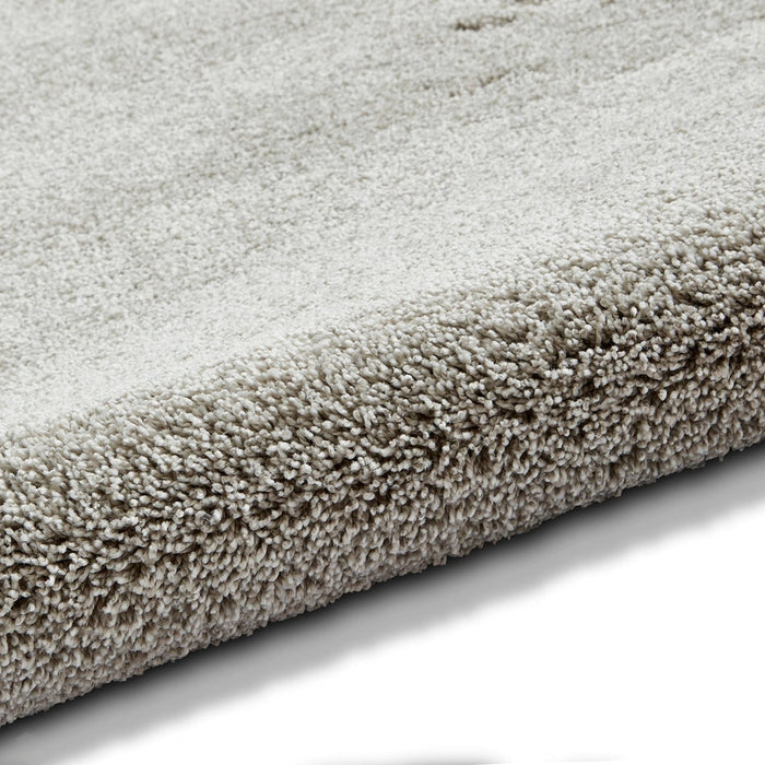 Deluxe Soft Plush Super Heavyweight High-Density Plain Polypropylene Shaggy Silver Rug