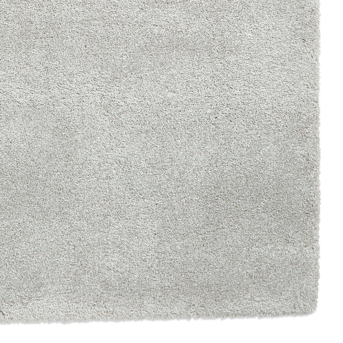 Deluxe Soft Plush Super Heavyweight High-Density Plain Polypropylene Shaggy Silver Rug