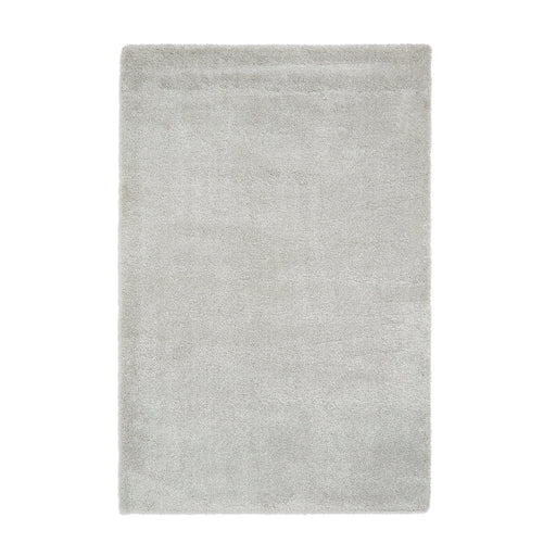 Deluxe Soft Plush Super Heavyweight High-Density Plain Polypropylene Shaggy Silver Rug