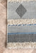 Denim Blue Striped Area Rug 140x200 cm for Modern Home