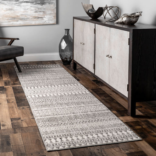 Devin Geometric Area Rug Grey 120x180 cm