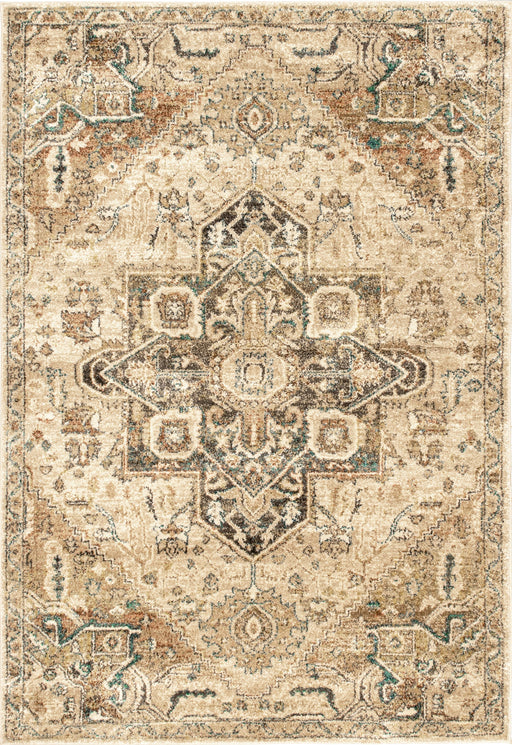 Diamond Medallion Area Rug Tan 120x180 cm