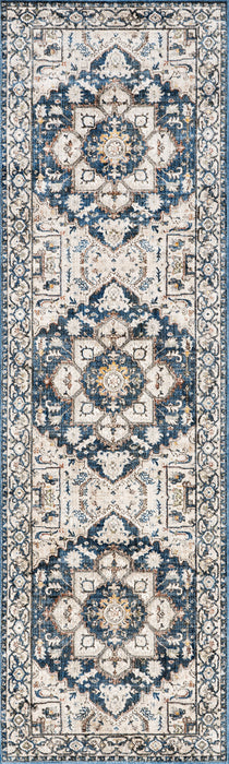 Tappeto con medaglione Diamond in blu 160x230 cm