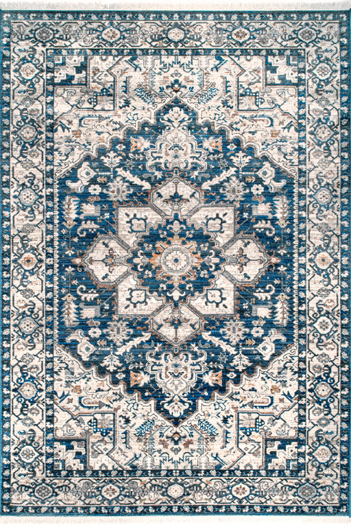 Diamond Medallion Area Rug in Blue 160x230 cm