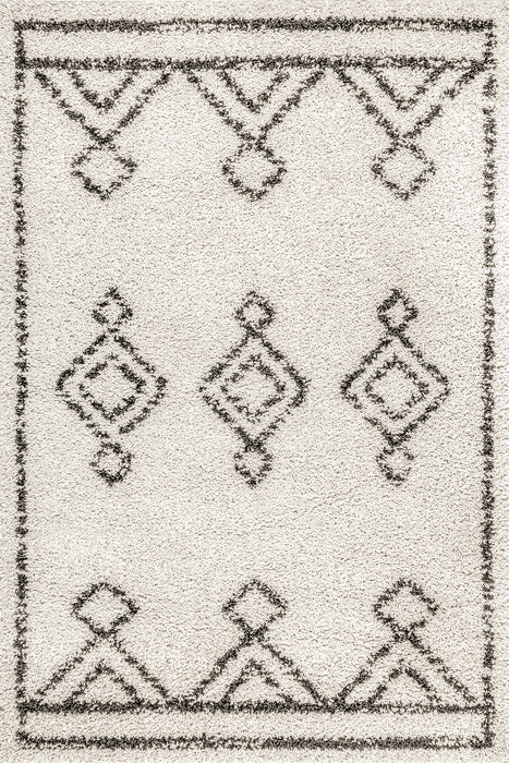 Diamond Moroccan Area Rug Off White 160x230 cm