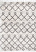 Diamond Moroccan Shag Area Rug With Tassels 160x230 cm Ivory