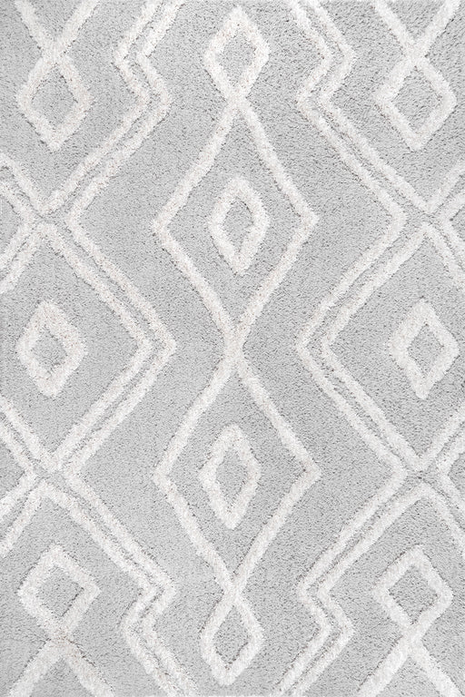 Diamond Pattern Area Rug 160x230 cm Light Grey