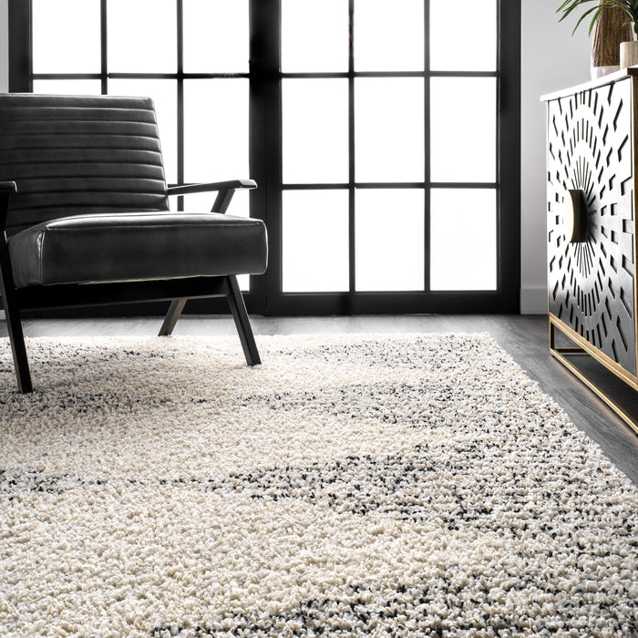 Diamond Pattern Area Rug Off White 160x230 cm