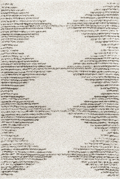 Diamond Pattern Area Rug Off White 160x230 cm