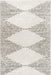 Diamond Pattern Area Rug Off White 160x230 cm