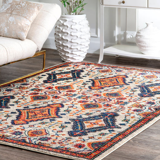 Diamond Pattern Area Rug in Orange 160x230 cm