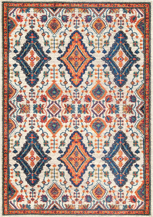 Diamond Pattern Area Rug in Orange 160x230 cm