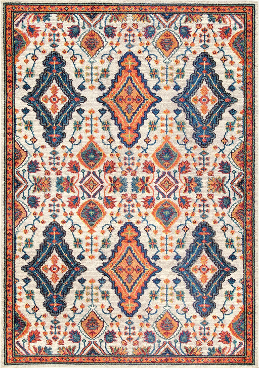 Diamond Pattern Area Rug in Orange 160x230 cm