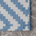 Diamond Pattern Indoor Outdoor Area Rug 160x230 cm Blue