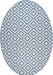 Diamond Pattern Indoor Outdoor Area Rug 160x230 cm Blue