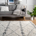 Diamond Pattern Tassel Area Rug 60x90 cm Beige