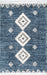 Diamond Shag Area Rug with Tassels in Blue 160x230 cm