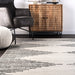 Diamond Striped Area Rug 160x230 cm Black