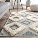 Diamond Trellis Area Rug Off White 120x180 cm