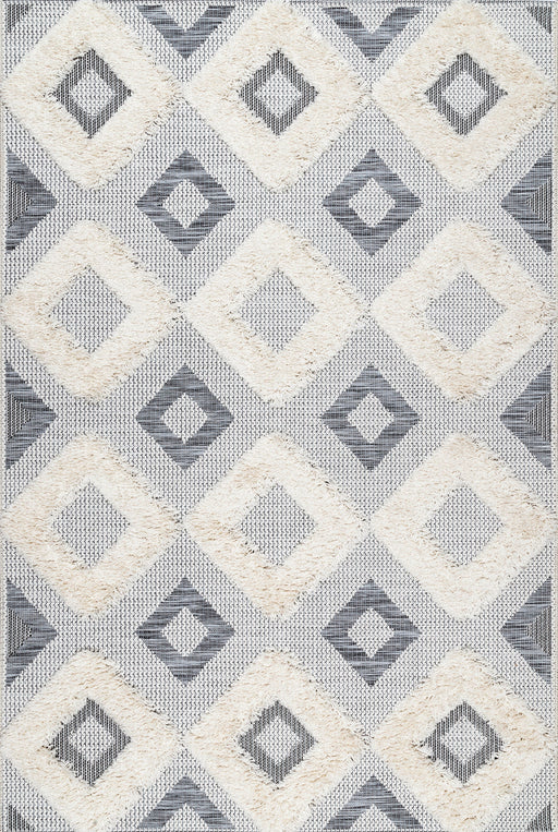 Diamond Trellis Area Rug Off White 120x180 cm