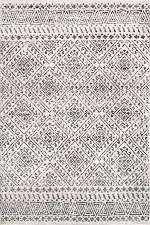 Diamond Trellis Area Rug Off White 160x230 cm