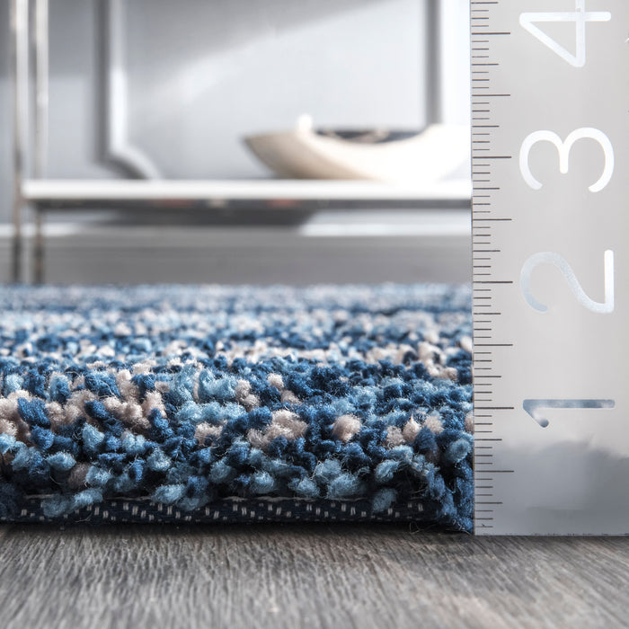 Diamond Trellis Shag Area Rug 120x180 cm Blue