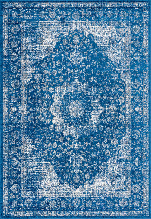 Tappeto persiano blu invecchiato 150x240 cm