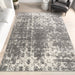 Distressed Grey Area Rug in Vintage Style 50x75 cm