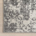Distressed Grey Area Rug in Vintage Style 50x75 cm