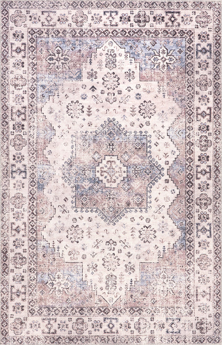 Distressed Medallion Area -matto 160x230 cm ruosteväri