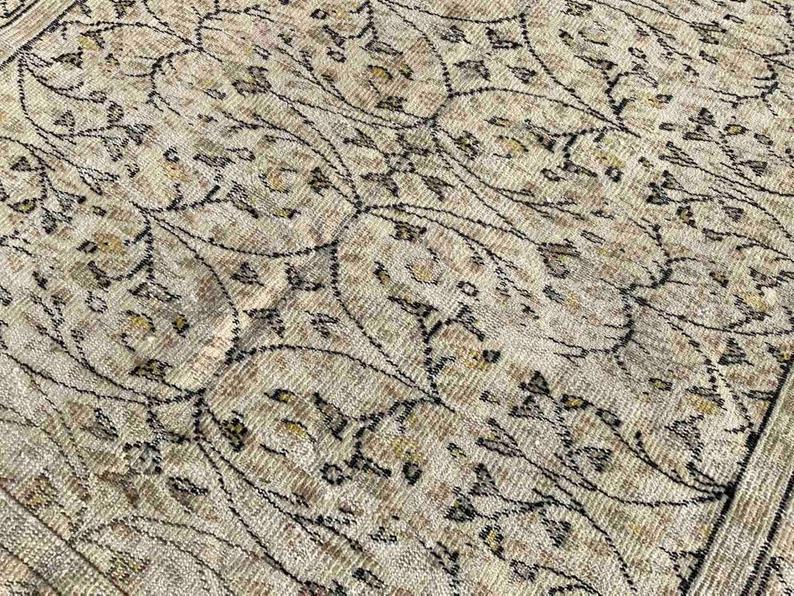 Distressed Oushak Rug 265cm x 170cm Faded Vintage Design