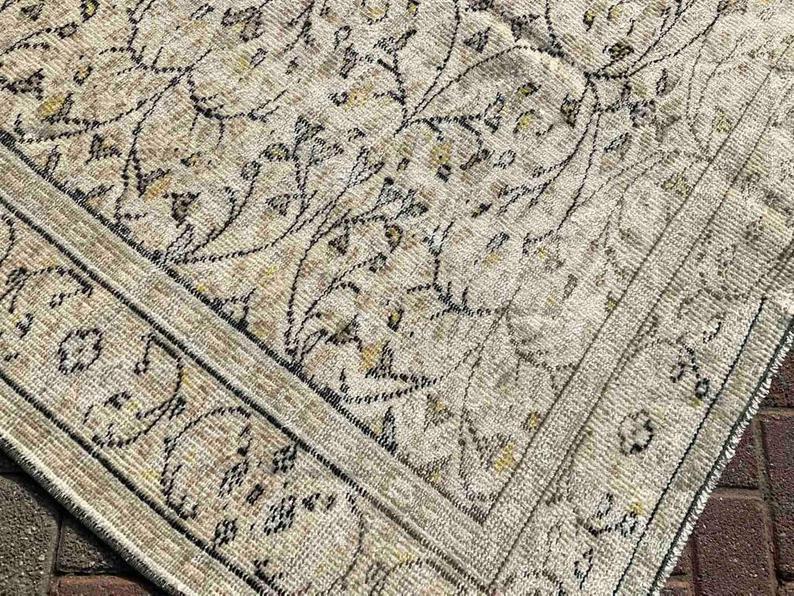 Distressed Oushak Rug 265cm x 170cm Faded Vintage Design