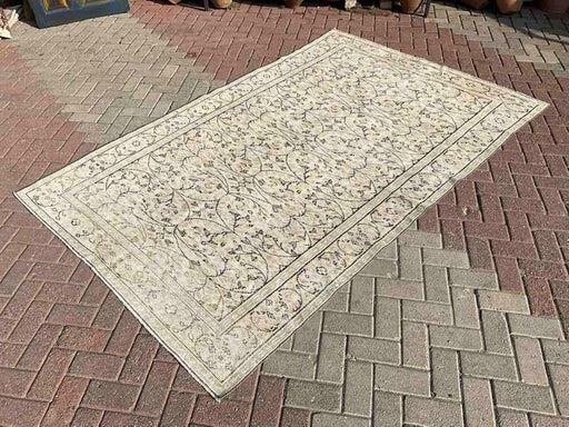 Distressed Oushak Rug 265cm x 170cm Faded Vintage Design