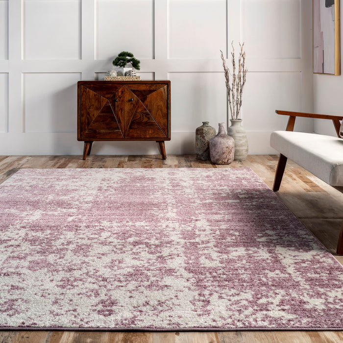 Distressed Pink Vintage Style Area Rug 120x180 CM