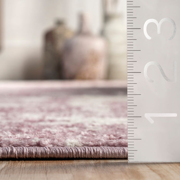 Distressed Pink Vintage Style Area Rug 120x180 CM