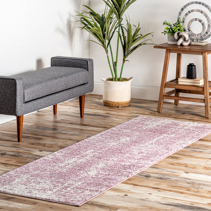 Distressed Pink Vintage Style Area Rug 120x180 CM