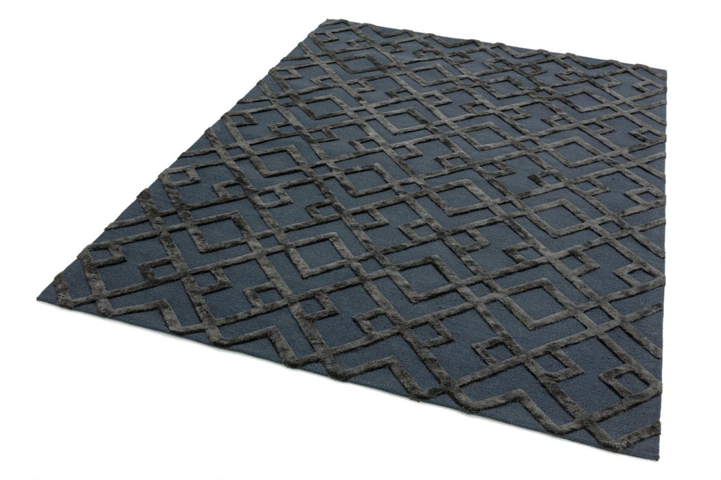 Dixon Black Trellis Rug