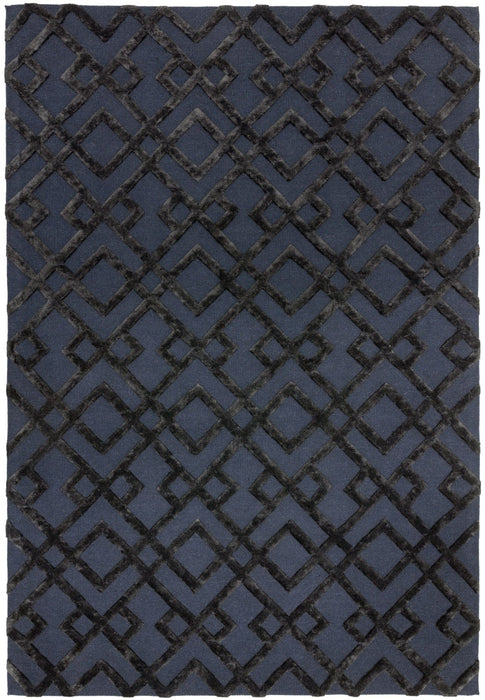 Dixon Black Trellis Rug