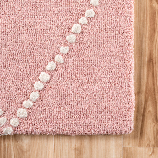 Διακεκομμένο Diamond Nursery Rug Baby Pink 150cm x 100cm