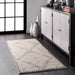 Dotted Trellis Area Rug 120 cm in Ivory