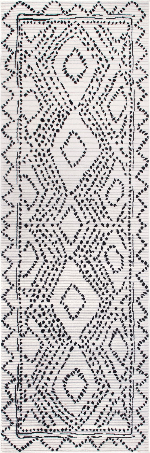 Dotted Trellis Area Rug 120x180 cm Black