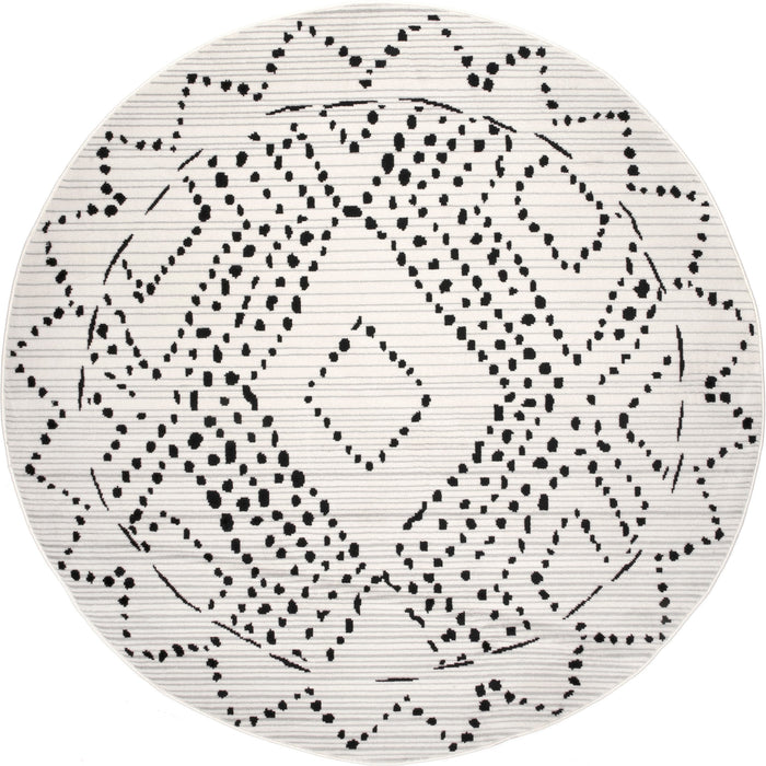 Dotted Trellis Area Rug Black 120x180 cm