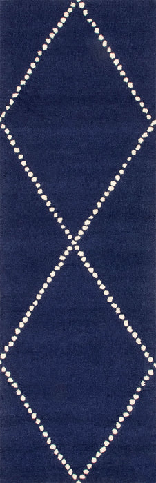 Tappeto per la cameretta a traliccio a pois Navy 120x180 cm