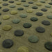 Dotty Modern Geometric Polka Dot Hand-Carved Hi-Low 3D Dome Textured Wool&Viscose Green Rug