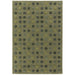 Dotty Modern Geometric Polka Dot Hand-Carved Hi-Low 3D Dome Textured Wool&Viscose Green Rug