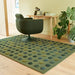 Dotty Modern Geometric Polka Dot Hand-Carved Hi-Low 3D Dome Textured Wool&Viscose Green Rug